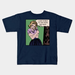 Comic Woman Loves Herself Kids T-Shirt